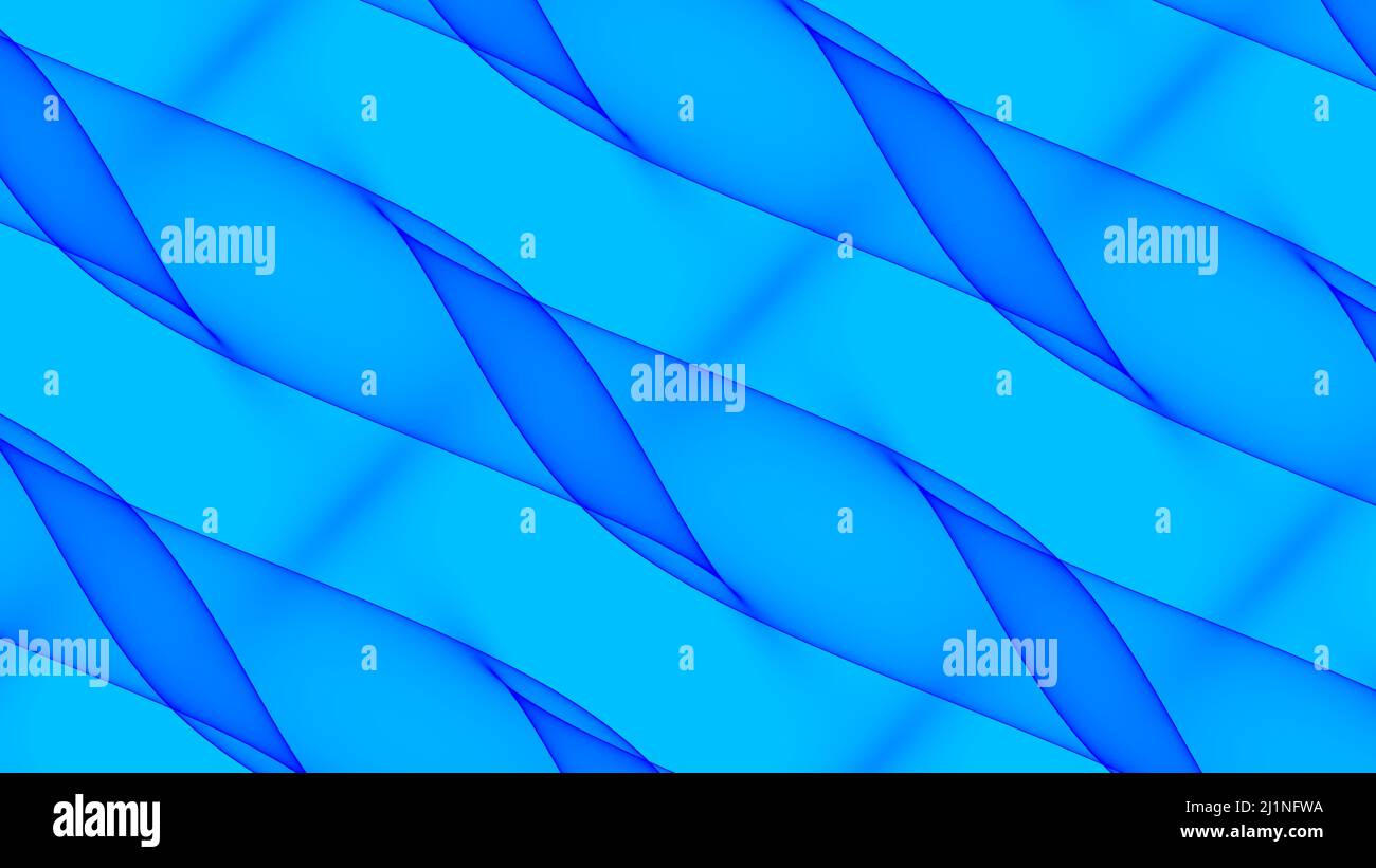 Sfondo astratto 8K blu chiaro blu scuro nero bianco onde linee curve gradiente Foto Stock