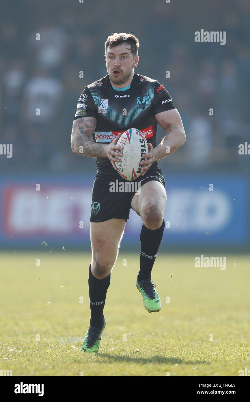 Mark Percival di St Helens in azione durante la Betfred Challenge Cup alla LEL Arena, West Cumbria. Data foto: Sabato 26 marzo 2022. Foto Stock