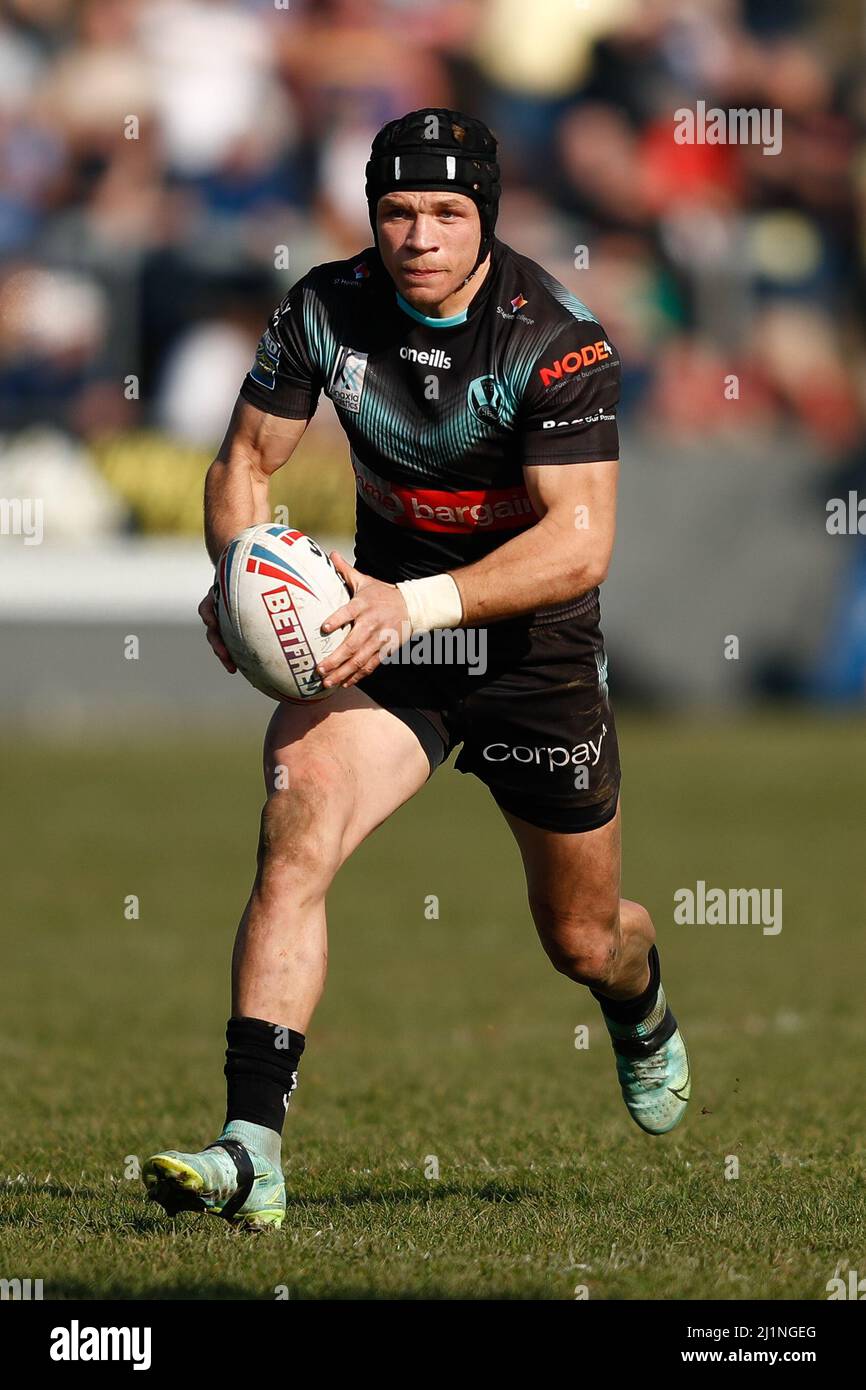 Jonny Lomax di St Helens durante la Betfred Challenge Cup presso la LEL Arena, West Cumbria. Data foto: Sabato 26 marzo 2022. Foto Stock