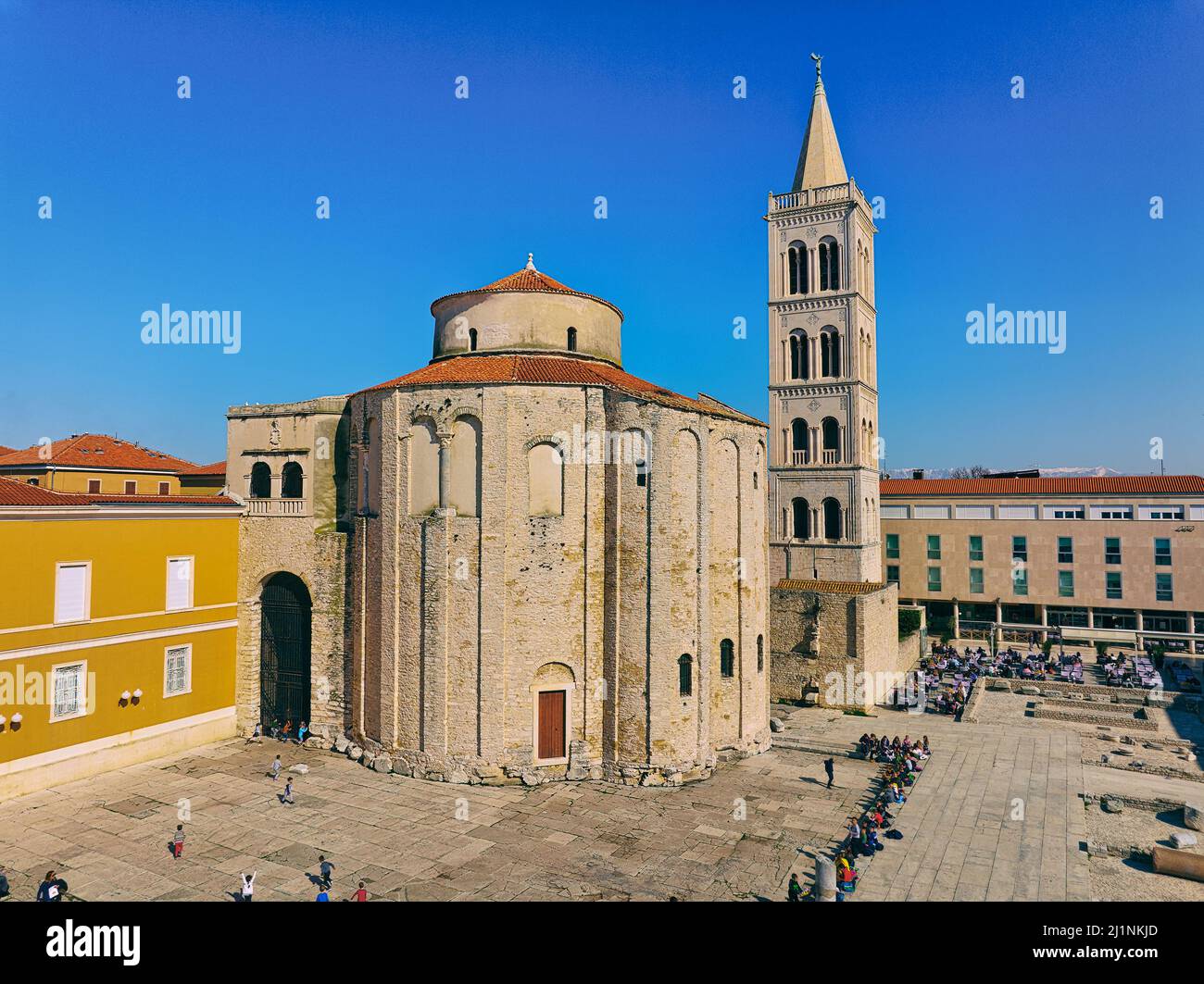 Vista aerea del centro storico di Zara, Croazia Foto stock - Alamy
