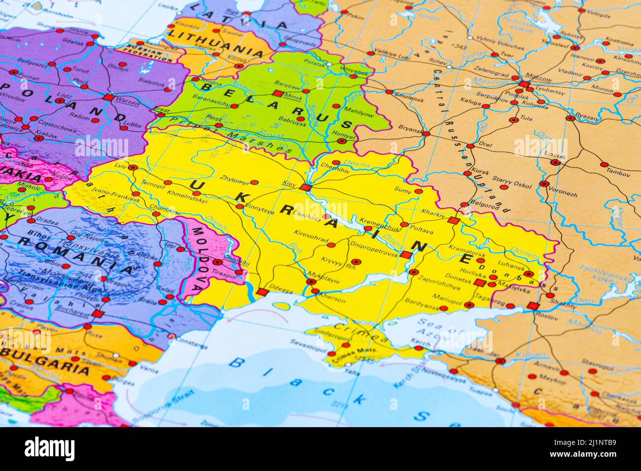 Mappa dell'ucraina donbass immagini e fotografie stock ad alta