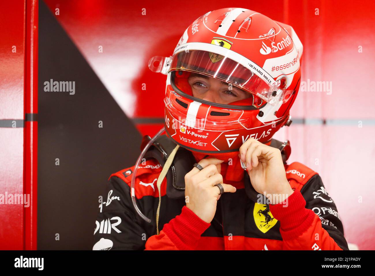 #16 Charles Leclerc (MCO, Scuderia Ferrari), Gran Premio d'Arabia Saudita F1 al circuito di Jeddah Corniche il 26 marzo 2022 a Jeddah, Arabia Saudita. (Foto PER ALTO DUE) Foto Stock