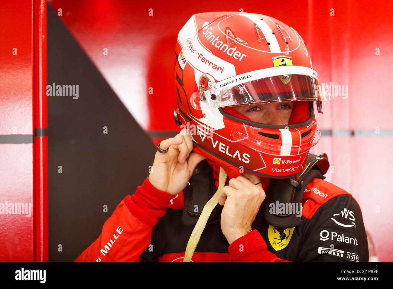 #16 Charles Leclerc (MCO, Scuderia Ferrari), Gran Premio d'Arabia Saudita F1 al circuito di Jeddah Corniche il 26 marzo 2022 a Jeddah, Arabia Saudita. (Foto PER ALTO DUE) Foto Stock