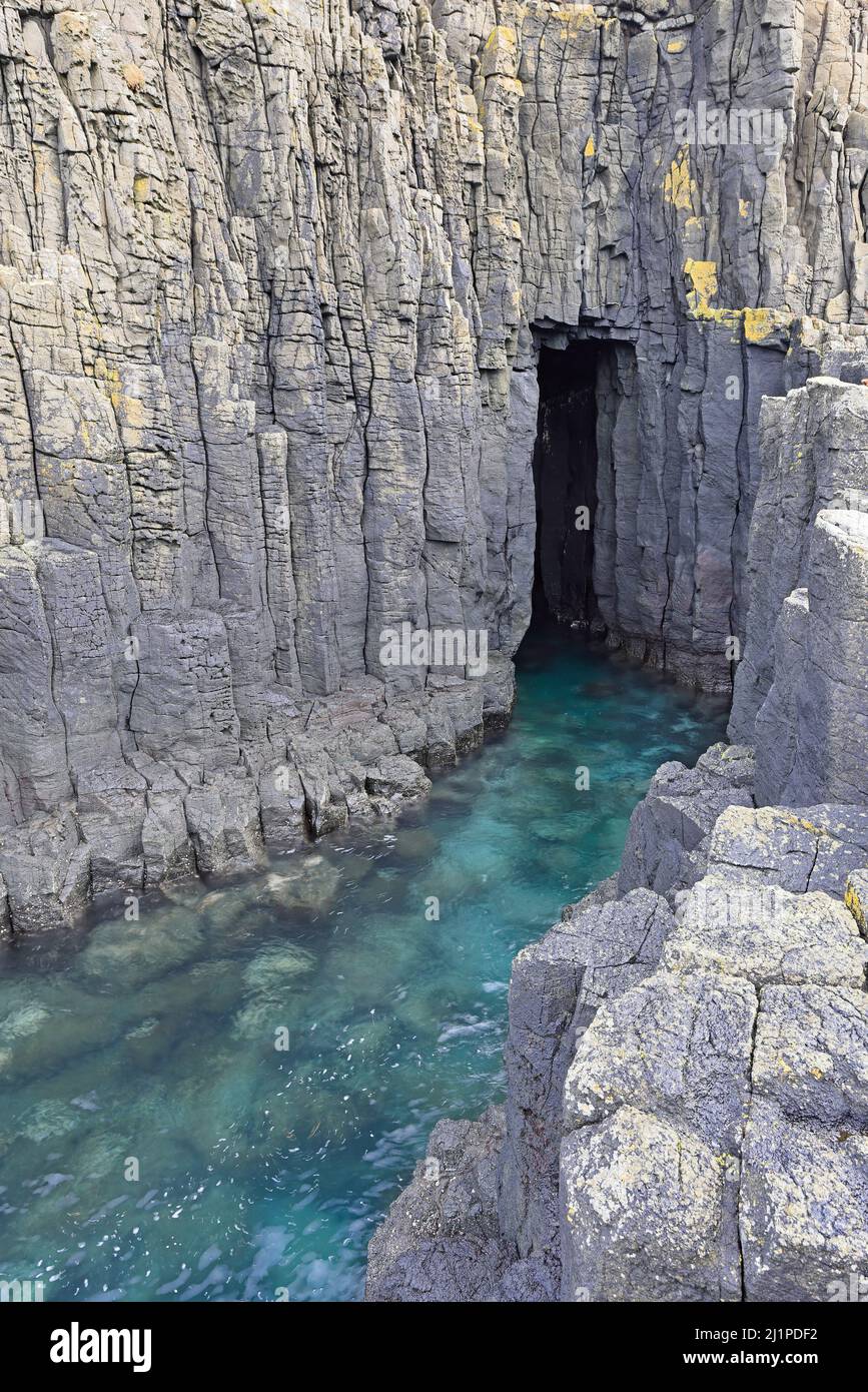 Gold Cave Camas Mor Isola di Skye Scozia Foto Stock