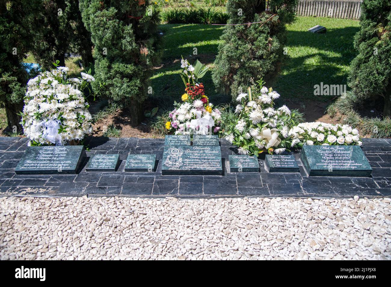 Cimitero Jardins Montesacro - il cimitero dove Pablo Escobar è sepolto a Medellin, Colombia Foto Stock