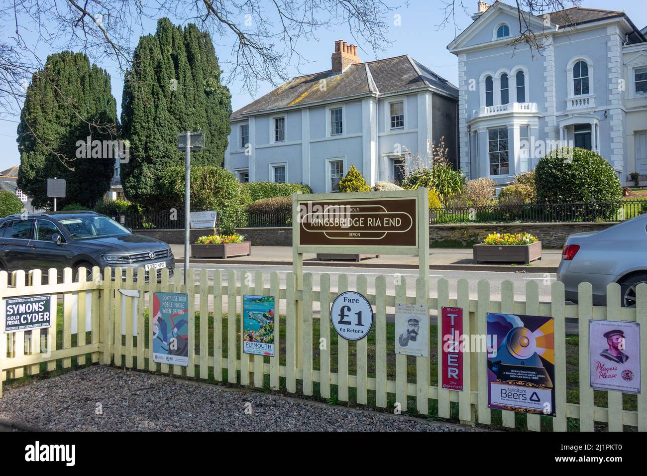Inghilterra, Devon, Kingsbridge, Ria End Light stazione ferroviaria Foto Stock