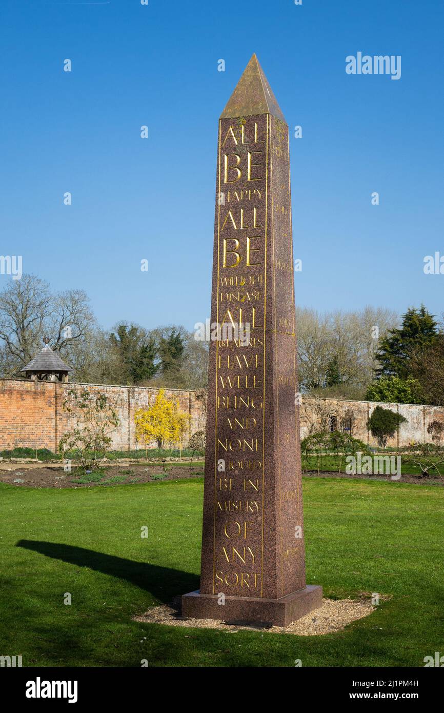 Inghilterra, Oxfordshire, Waterperry, obelisco Foto Stock