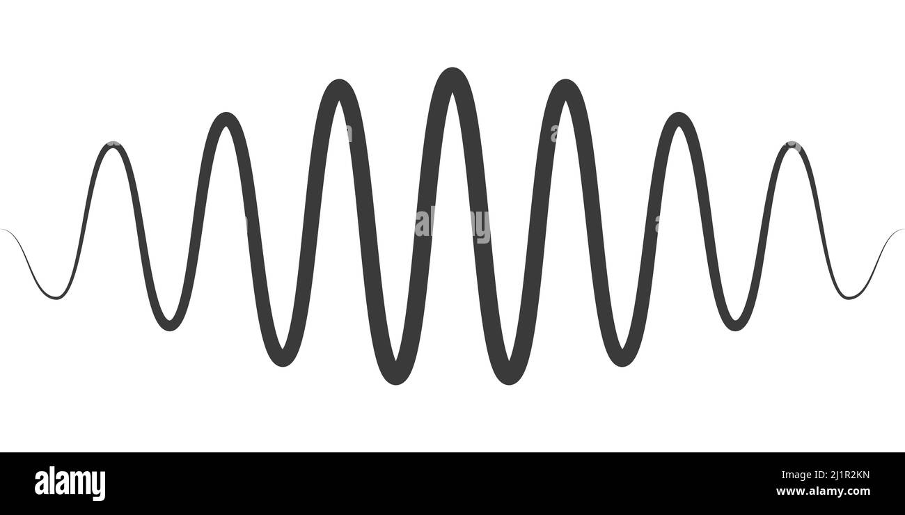 Icona del logo della medicina del polso cardiaco, icona del vettore della frequenza cardiaca, picchi sonori dell'ampiezza delle onde radio Illustrazione Vettoriale