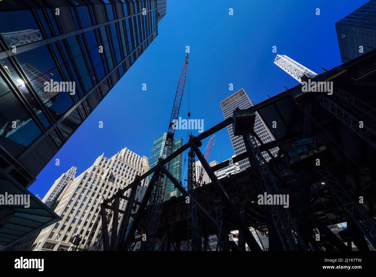 Il cantiere di sostituzione della nuova sede JP Morgan Chase NYC Foto Stock