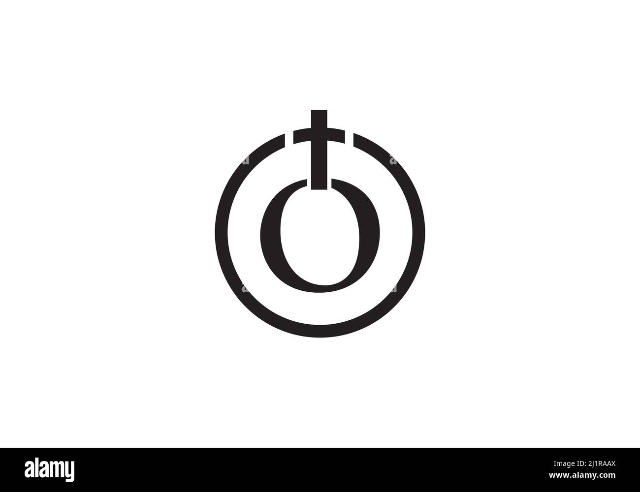 Il logo del cerchio della Chiesa e il vettore di disegno del simbolo con la lettera e gli alfabeti Illustrazione Vettoriale