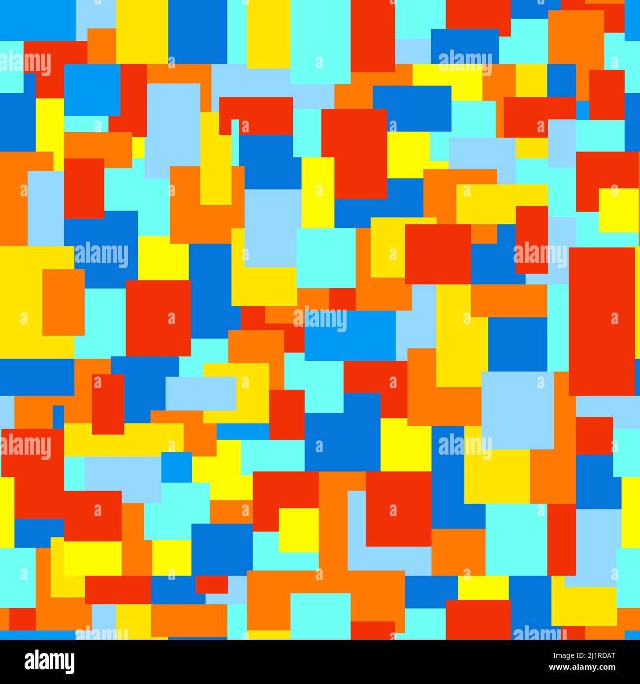 Disegno vettoriale a colori brillanti e geometrici astratte in un pattern di ripetizione senza giunture Illustrazione Vettoriale