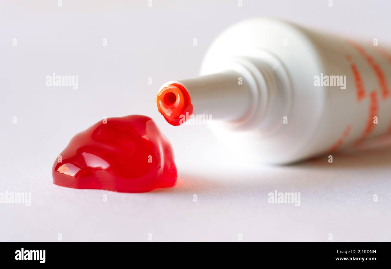 Colorante per alimenti arancioni Foto Stock