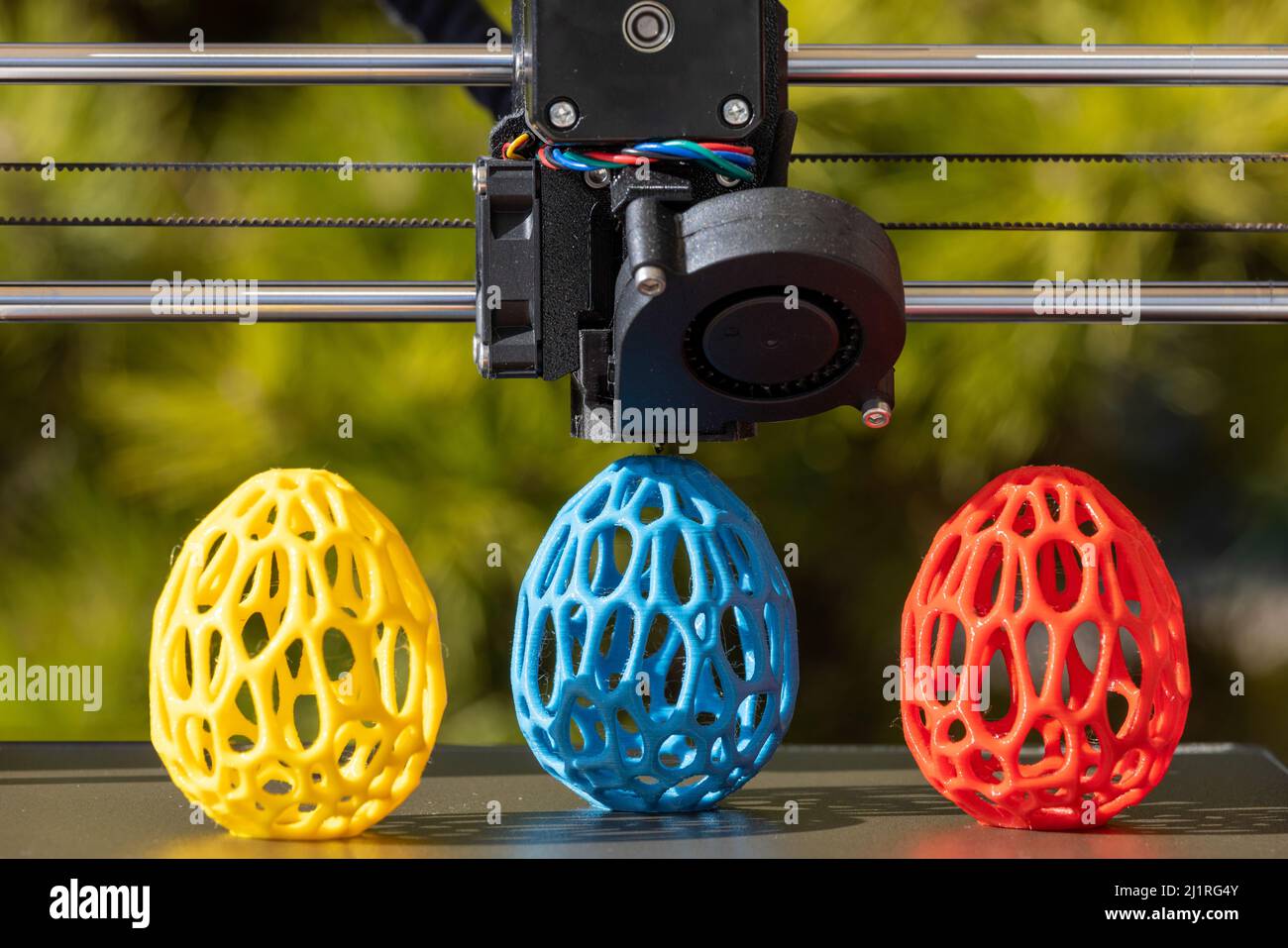 Ostereier aus dem 3D-Drucker Foto Stock