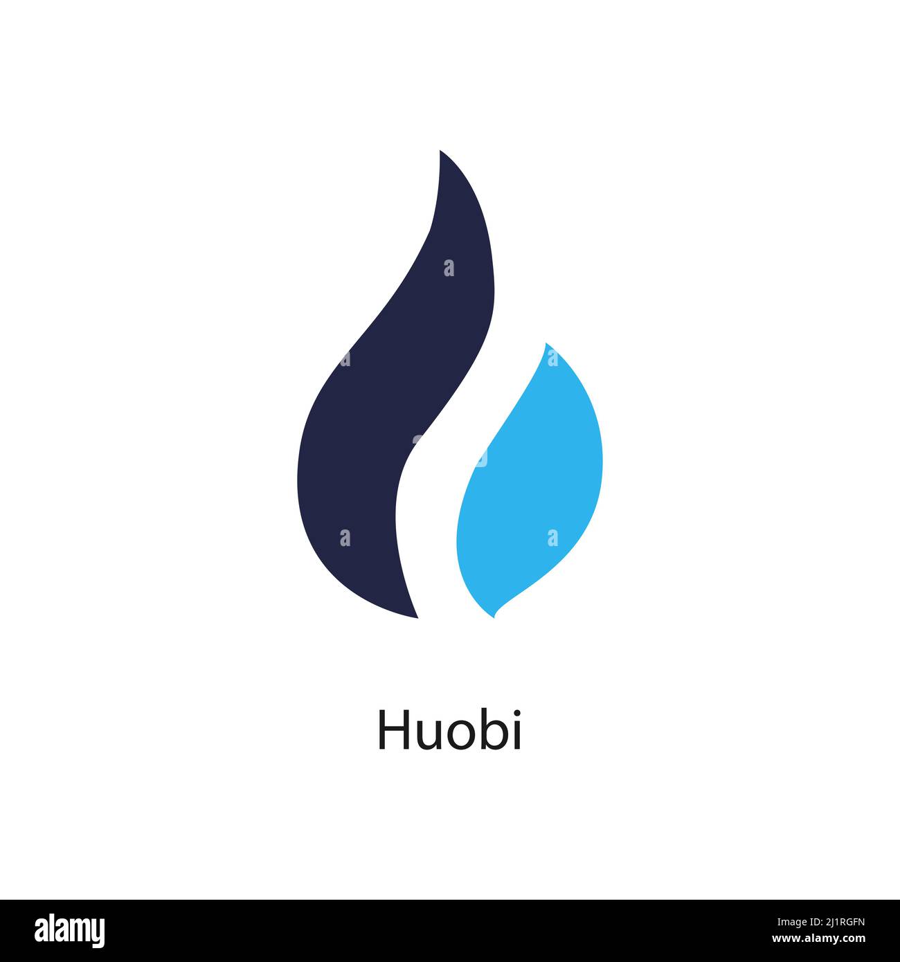 Icona di criptovaluta Huobi - uno degli scambi più grandi e affidabili. Illustrazione vettoriale Illustrazione Vettoriale