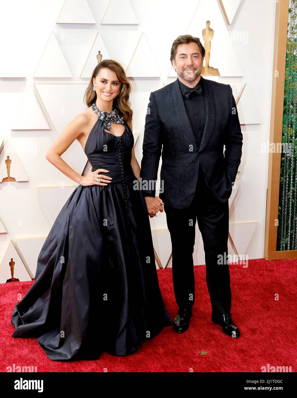 28 marzo 2022, Los Angeles, CA, Stati Uniti d'America: LOS ANGELES - 27 MARZO: Penelope Cruz, Javier Bardem al 94th Academy Awards al Dolby Theatre il 27 marzo 2022 a Los Angeles, CA (Credit Image: © Kay Blake/ZUMA Press Wire) Foto Stock