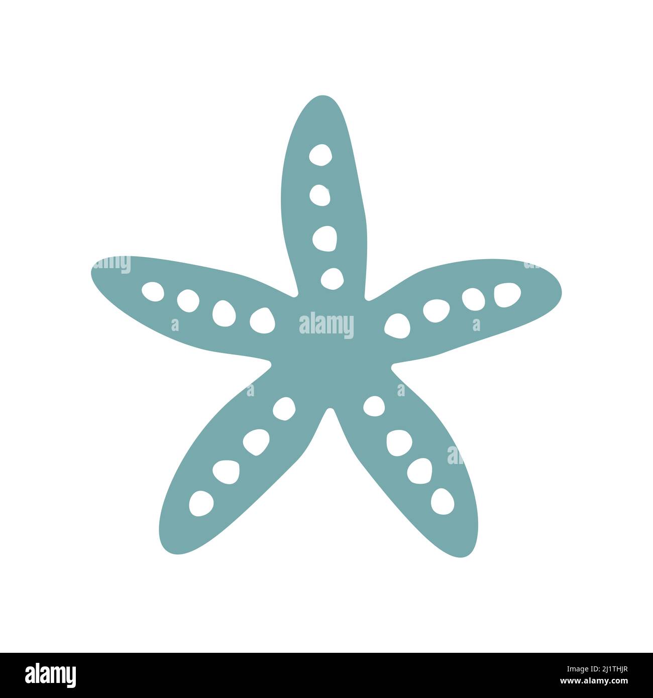 Icona singola del vettore delle stelle marine, illustrazione separata e isolata Illustrazione Vettoriale