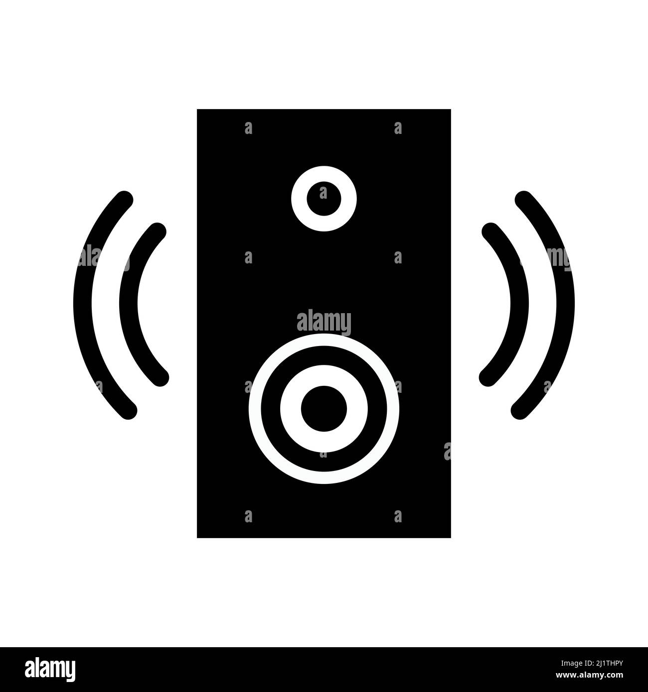 Icona vettore altoparlante audio. Simbolo dell'icona del vettore altoparlante Illustrazione Vettoriale