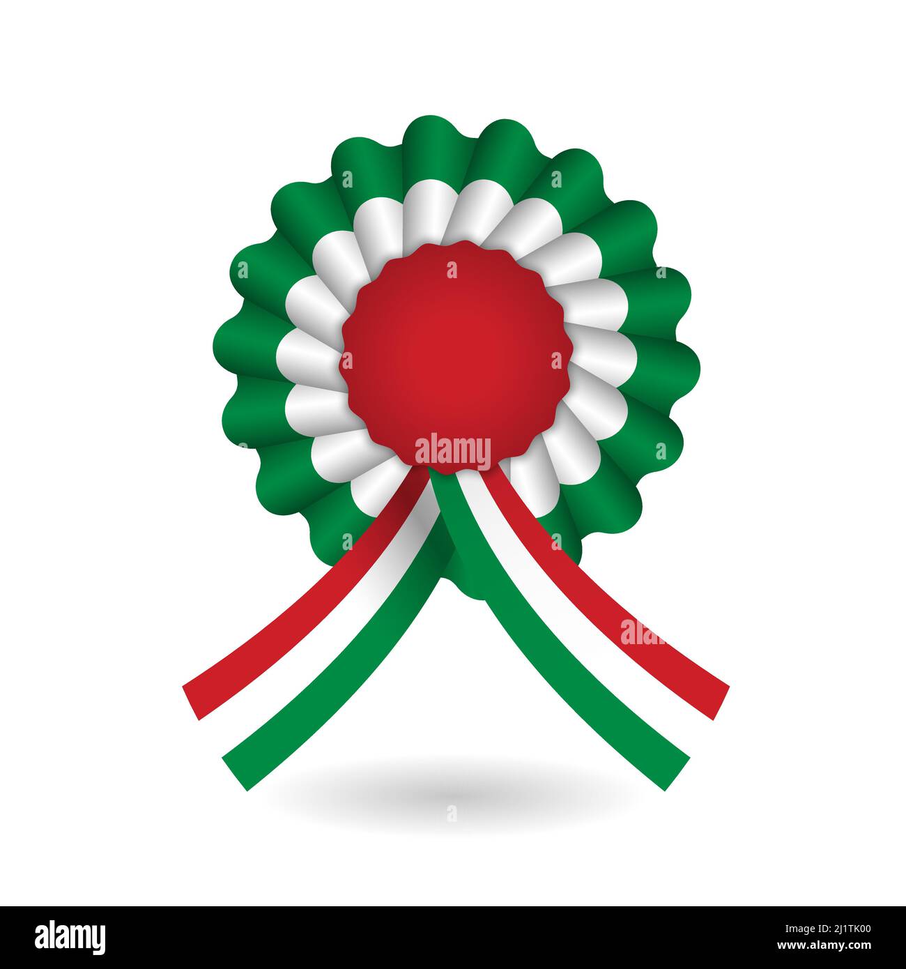 Nazionale tricolore cockade d'Italia Illustrazione Vettoriale
