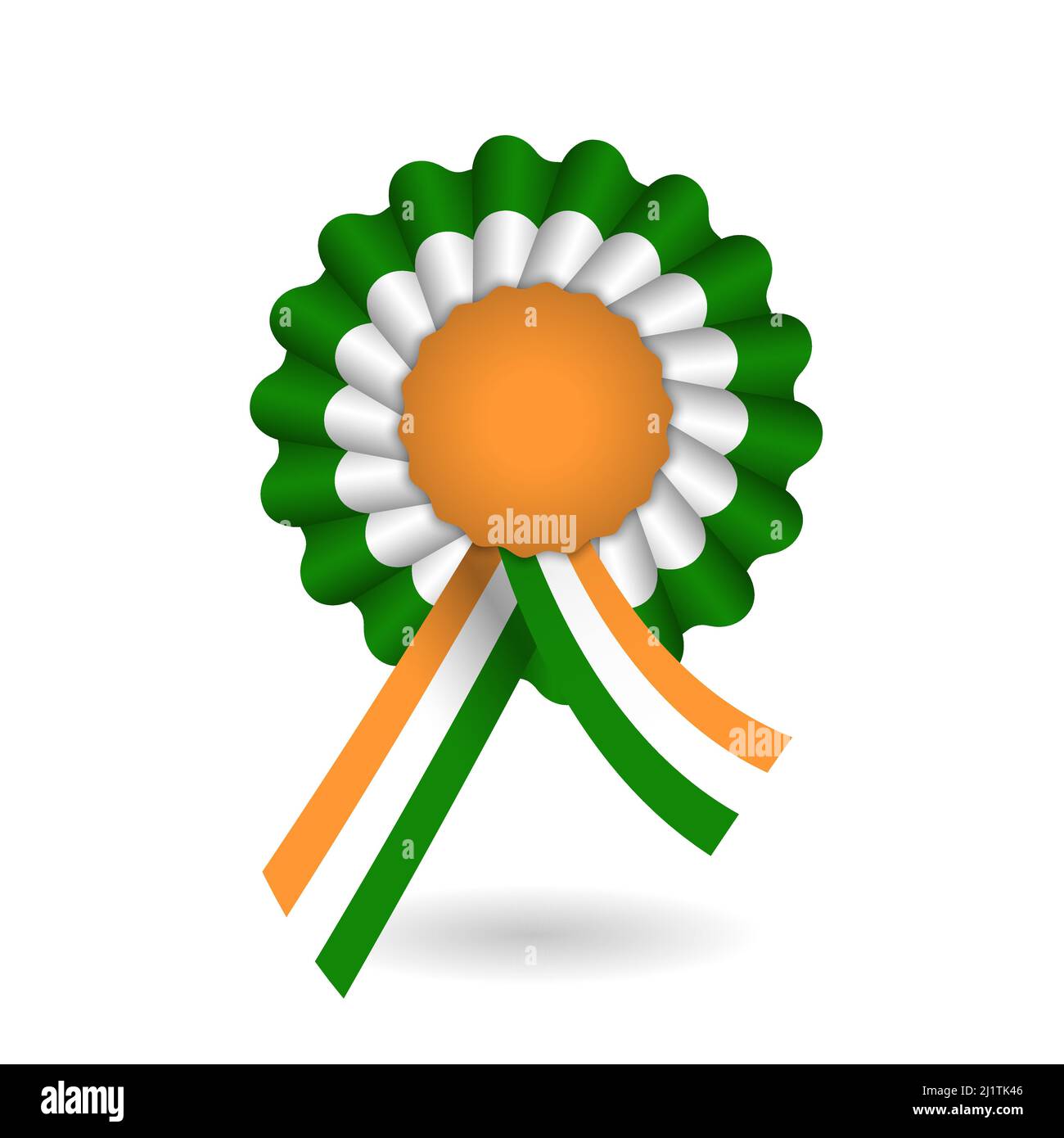 Nazionale tricolore cockade dell'India Illustrazione Vettoriale