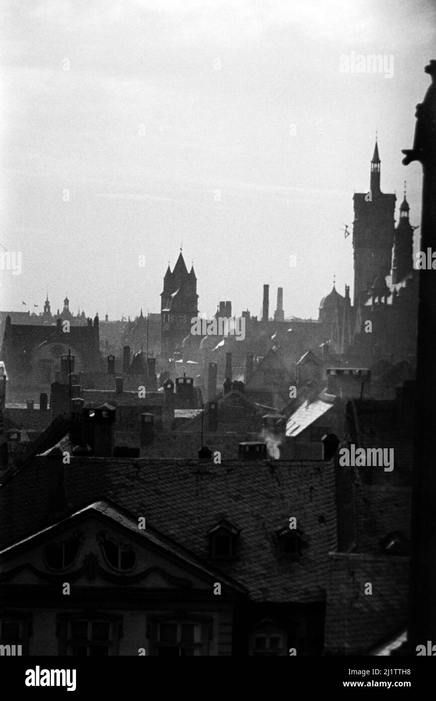 Altstadt von Frankfurt am Main, späte 1930er Jahre. Città vecchia di Francoforte sul meno, fine 1930s. Foto Stock