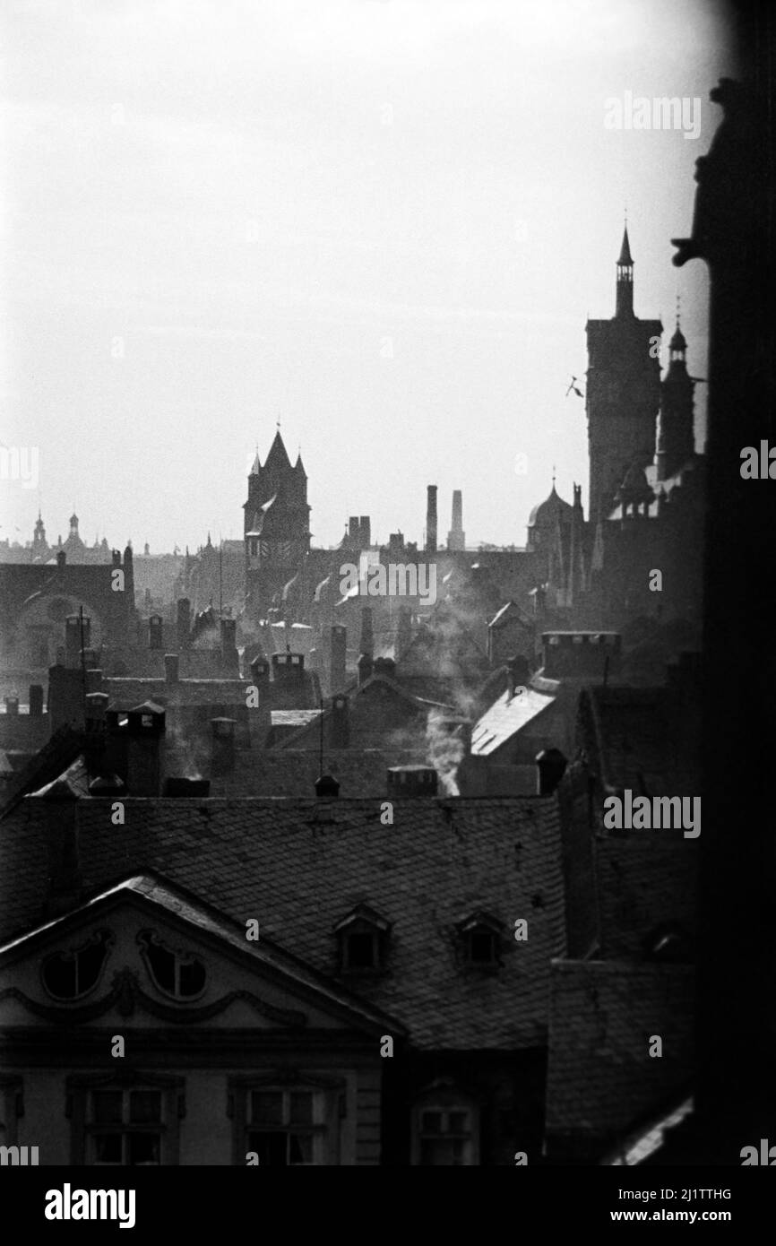 Altstadt von Frankfurt am Main, späte 1930er Jahre. Città vecchia di Francoforte sul meno, fine 1930s. Foto Stock