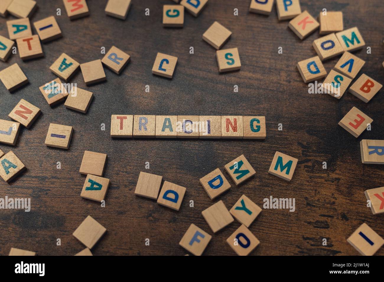 TASTATURA - una parola fatta di lettere dell'alfabeto di legno . Foto di alta qualità Foto Stock