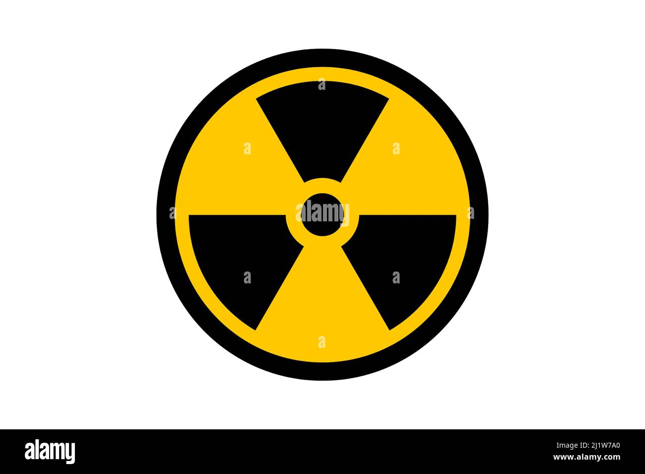 Armi nucleari. Logo di armi nucleari. Fondo liscio per una facile selezione. Design orizzontale. Foto Stock