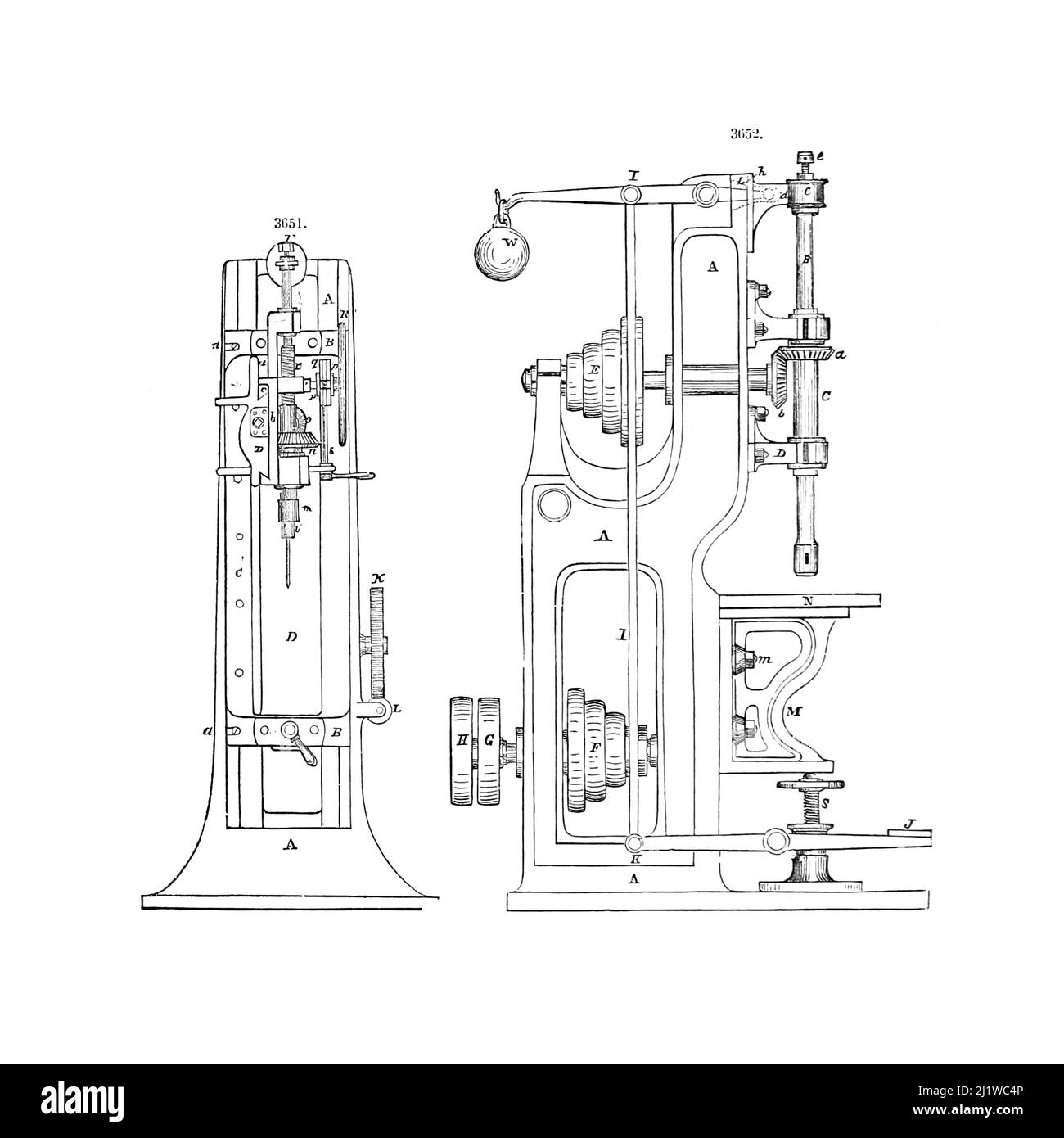 Strumento di perforazione radiale dal dizionario di Appleton di macchine, meccanici, motori e ingegneria : illustrato con quattromila incisioni sul legno ; in due volumi di D. Appleton and Company pubblicato a New York : D. Appleton and Co 1873 Foto Stock