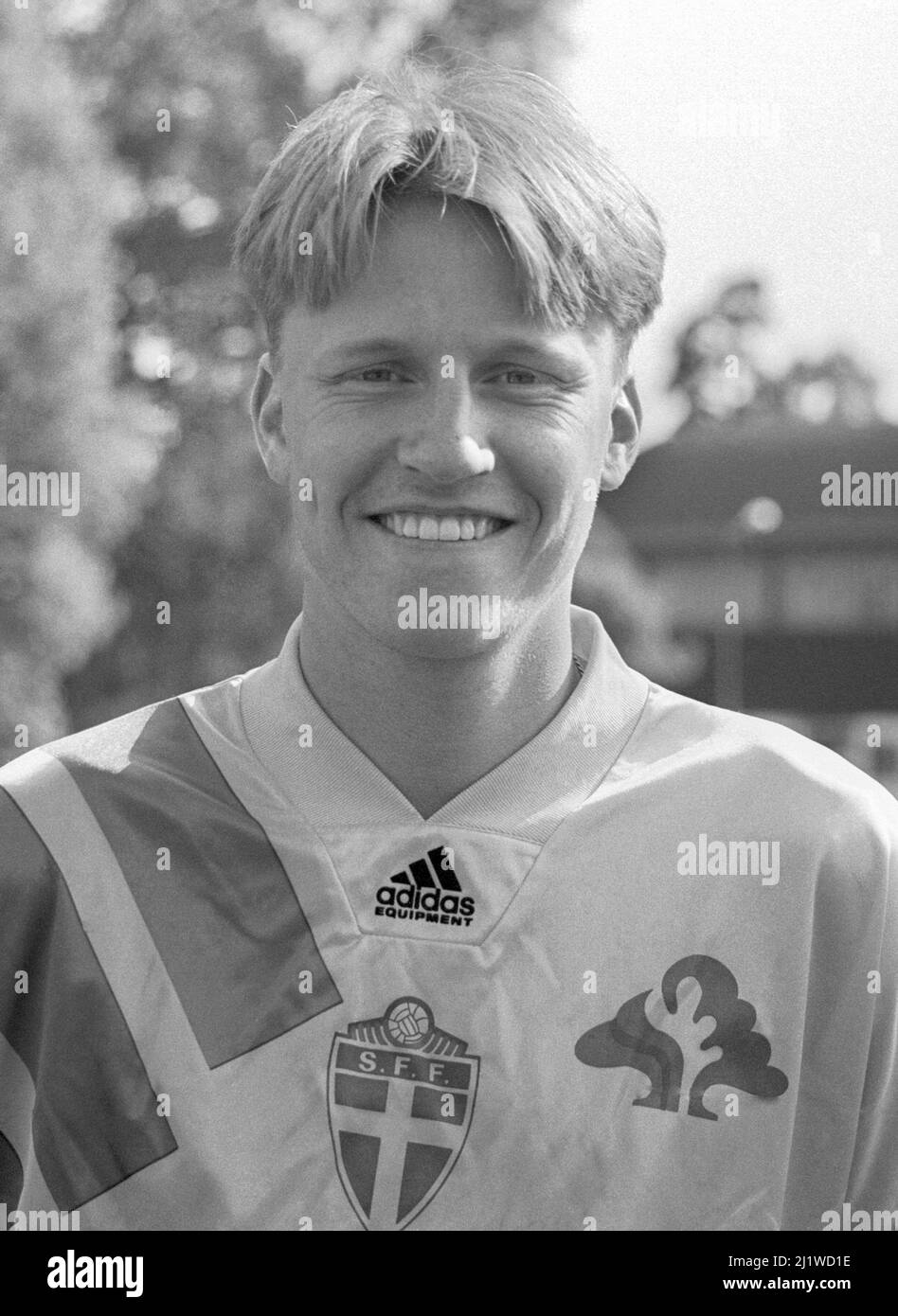 KENNETT ANDERSSON football Mechelen e in Swedennationalteam al campionato europeo in Svezia 1992 Foto Stock