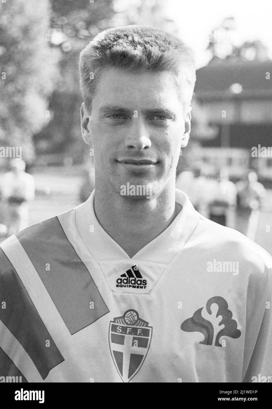 JAN JANSSON football Östers IF e in Svezia nationalteam al campionato europeo in Svezia 1992 Foto Stock