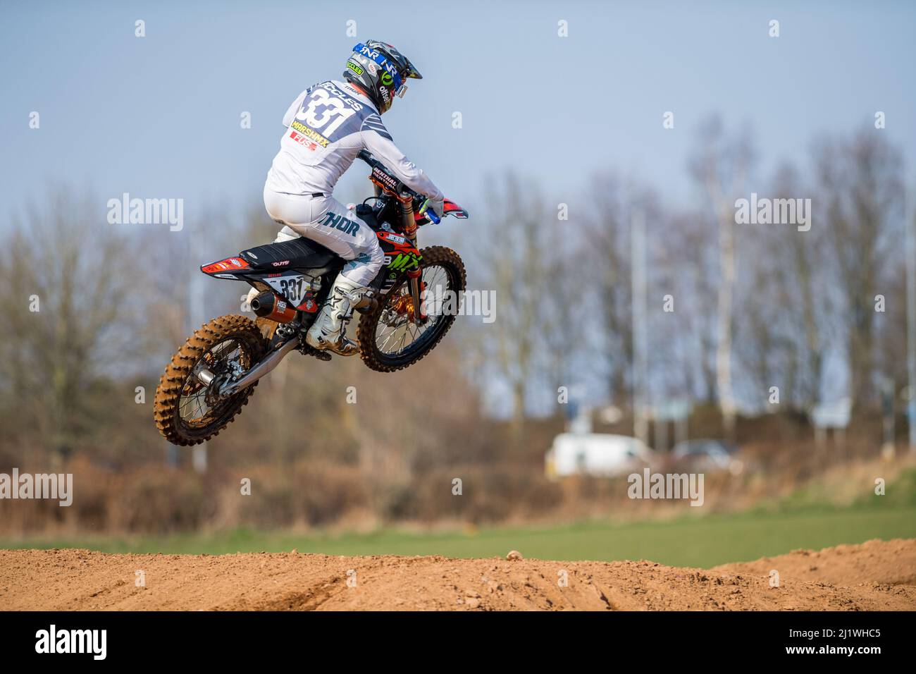 Evento sportivo nazionale di Motocross. Foto Stock