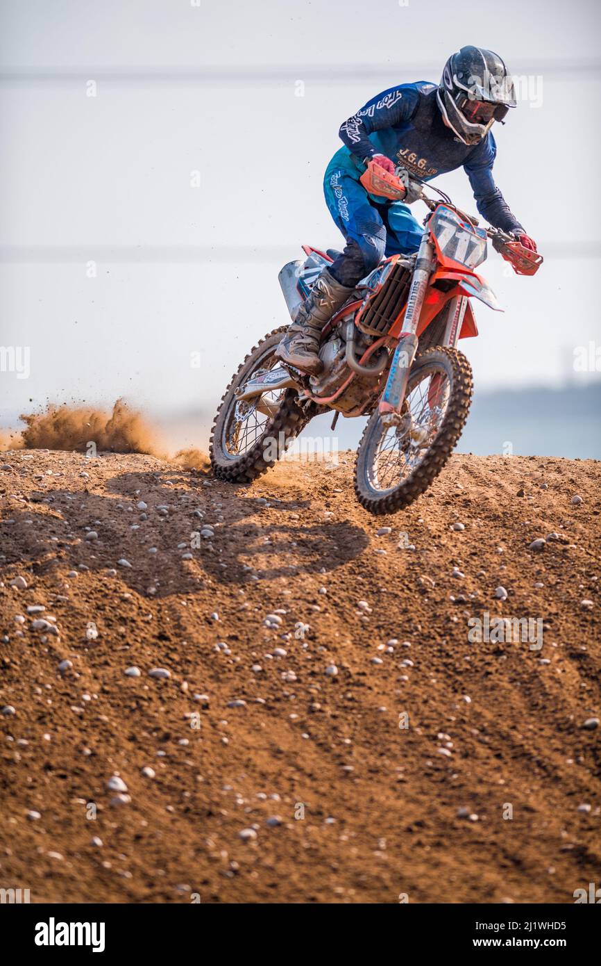 Evento sportivo nazionale di Motocross. Foto Stock