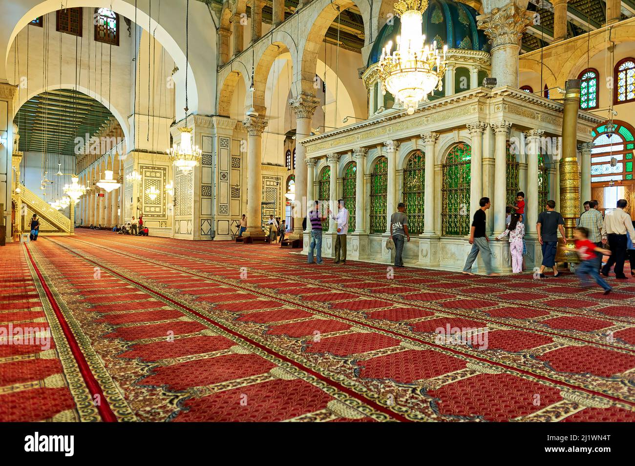 Siria. Damasco. La Moschea di Umayyyad (Grande Moschea di Damasco) Foto Stock