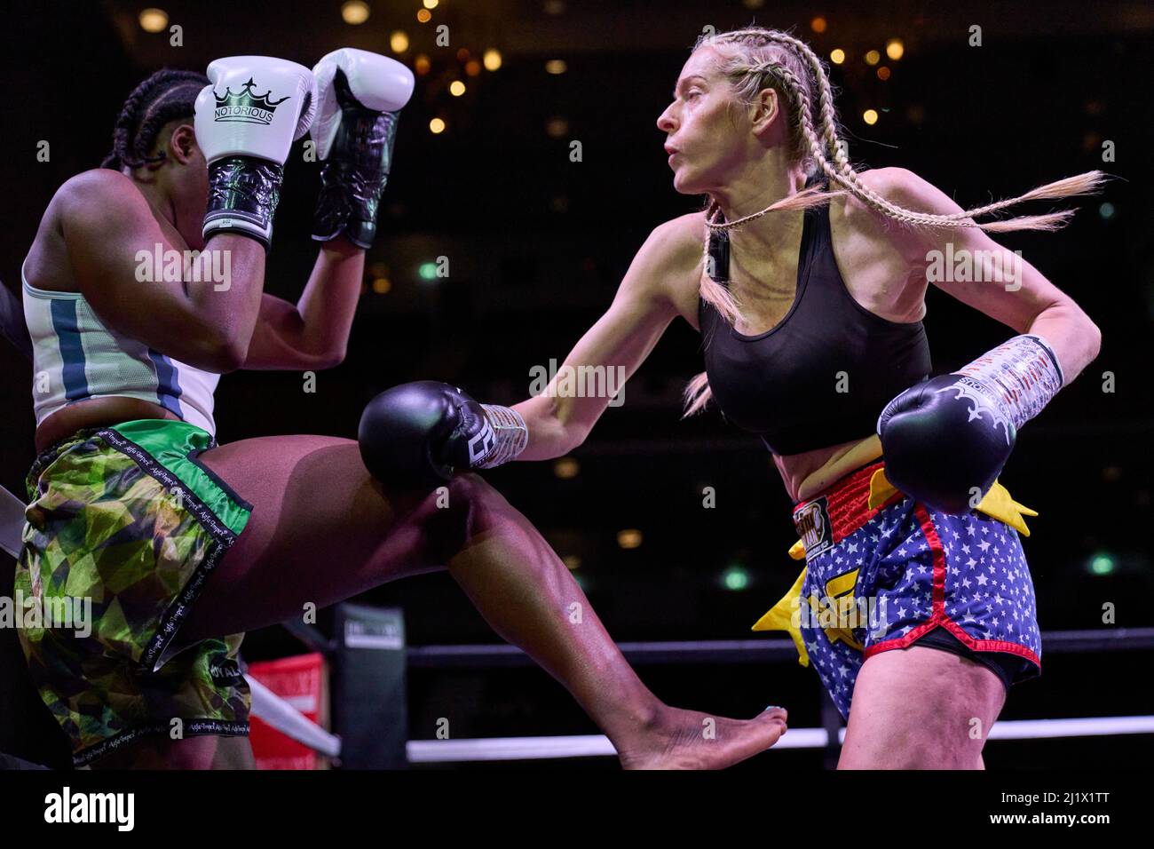 Muay Thai Kickboxing Foto Stock