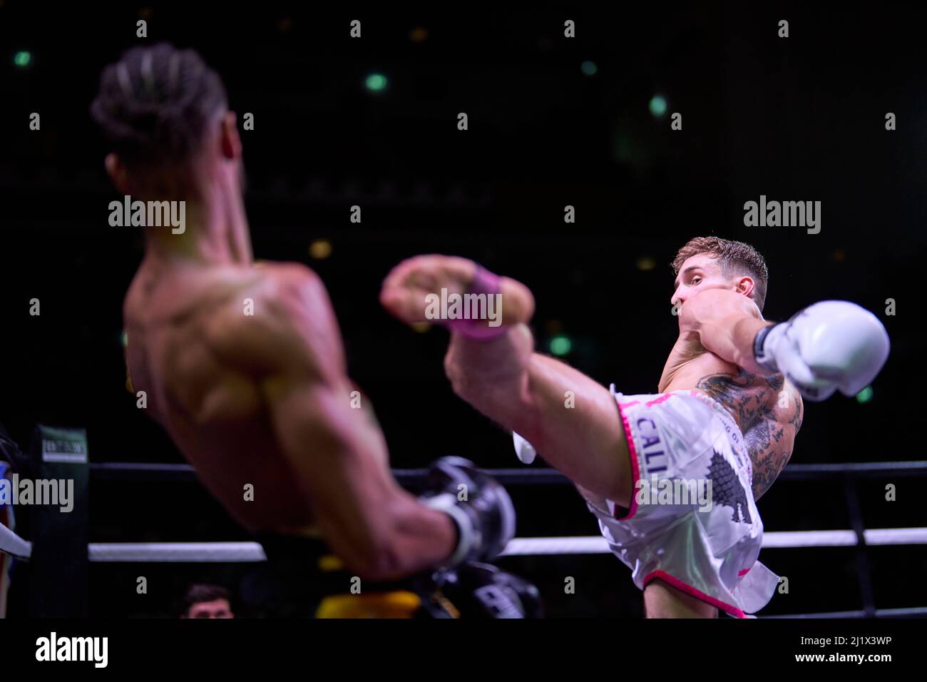 Muay Thai Kickboxing Foto Stock