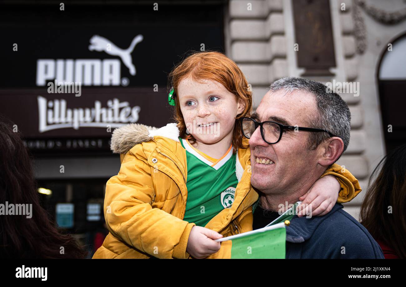 St Patricks Day Londra 13 marzo 2022 Foto Stock