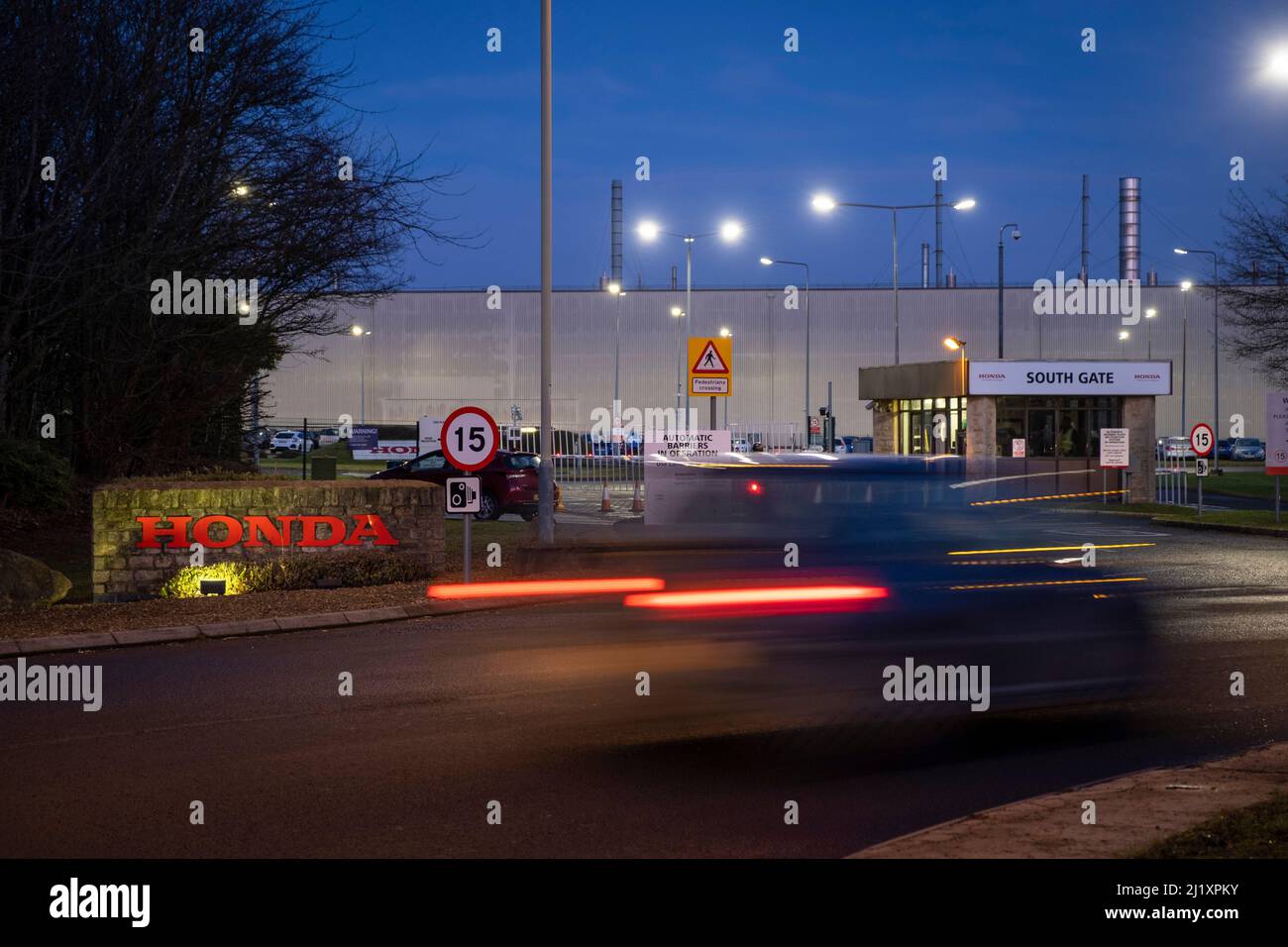 La fabbrica di automobili Honda a Swindon. Honda annuncia la chiusura della fabbrica (febbraio 19th 2019). Foto Stock