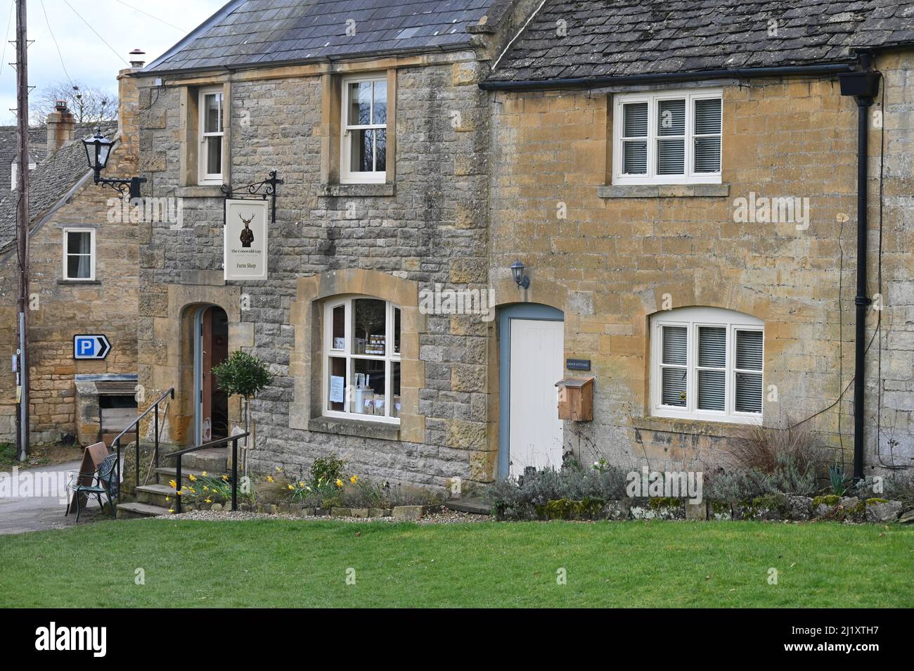 Il Cotswold Guy, un negozio di fattoria e delicatessen nel villaggio Gloucestershire di potere guiting Foto Stock