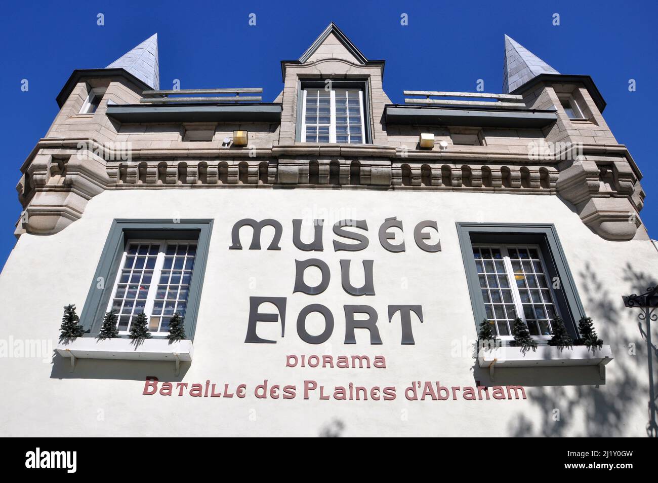 Museo di Fort (Musee du Fort) al 10 Rue Sainte Anne Street nella città vecchia di Quebec, Canada. Il quartiere storico di Quebec City è patrimonio dell'umanità dell'UNESCO Foto Stock