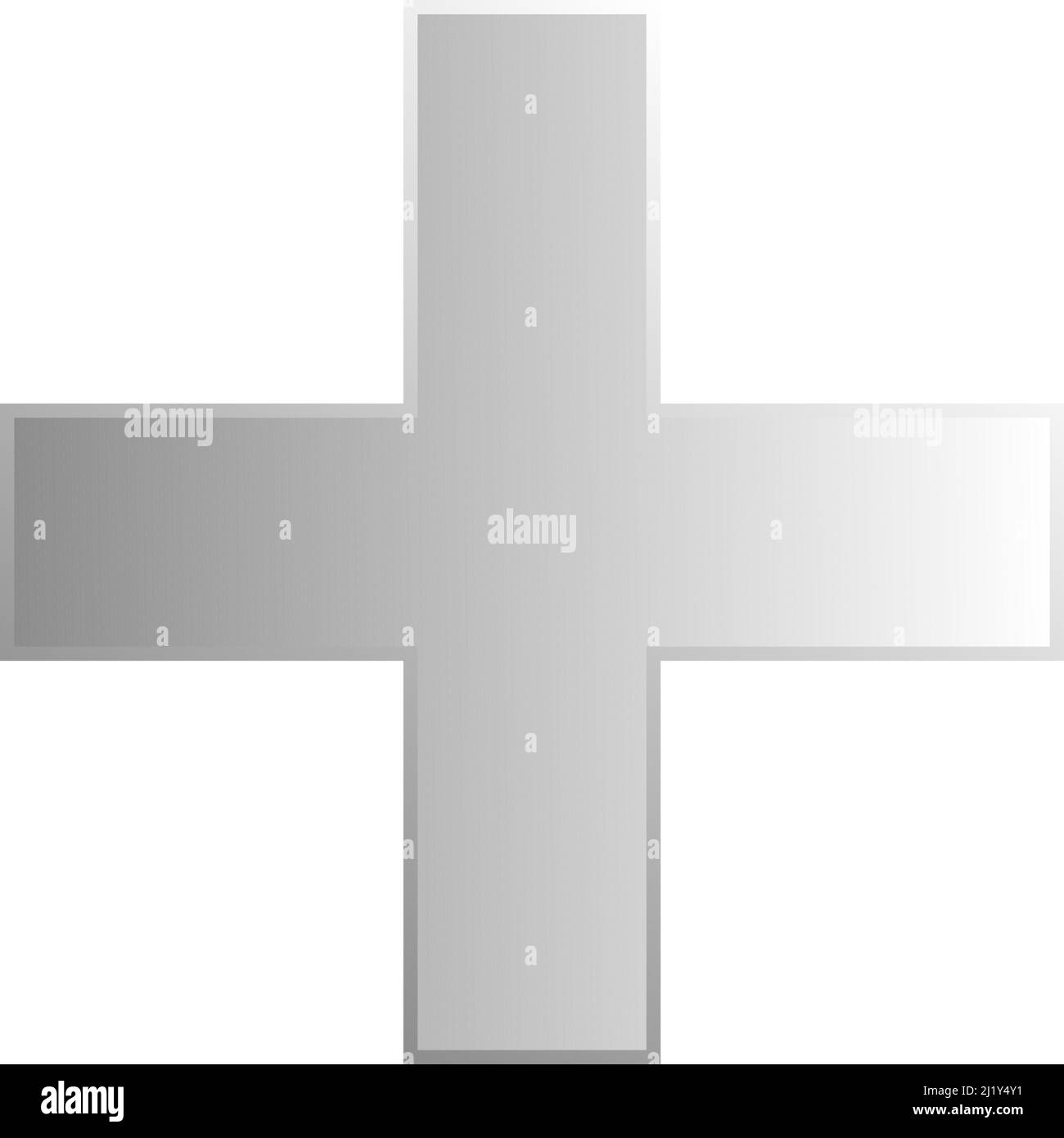 3d croce smussata come assistenza sanitaria, pronto soccorso, risposta di emergenza e come aiuto come simbolo generale. Ambulanza, paramedico, ospedale e clinica simbolo, icona - s Illustrazione Vettoriale