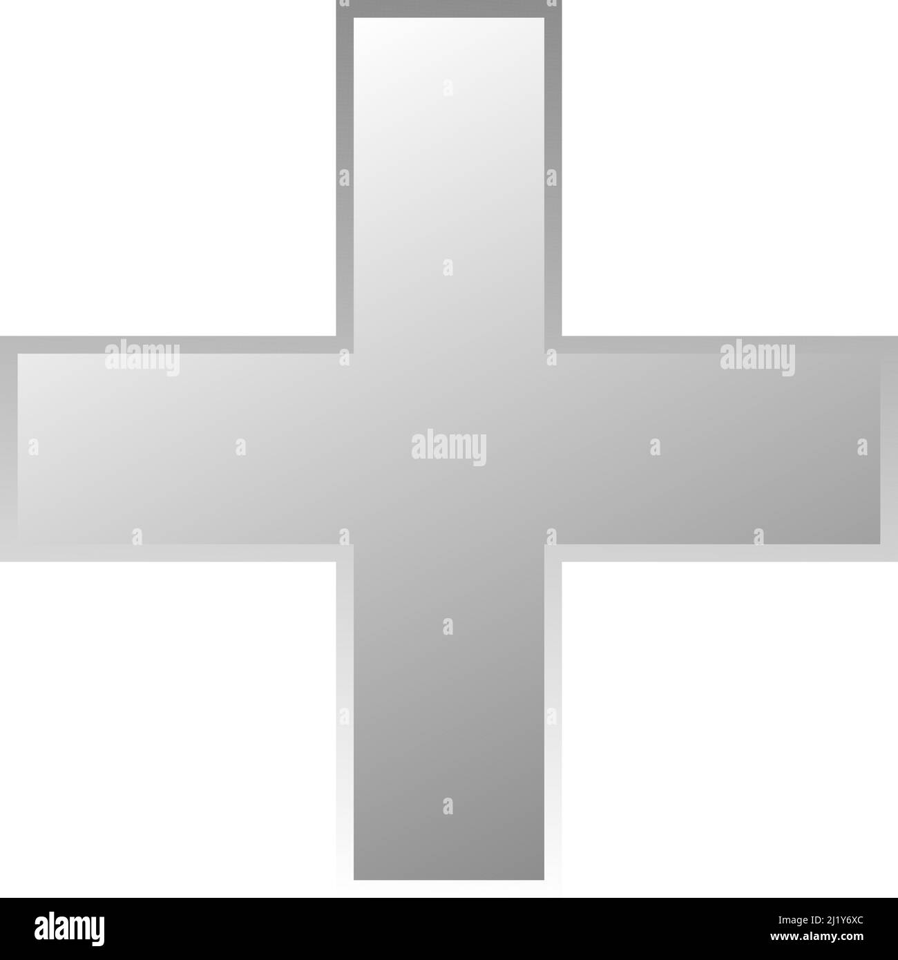 3d croce smussata come assistenza sanitaria, pronto soccorso, risposta di emergenza e come aiuto come simbolo generale. Ambulanza, paramedico, ospedale e clinica simbolo, icona - s Illustrazione Vettoriale