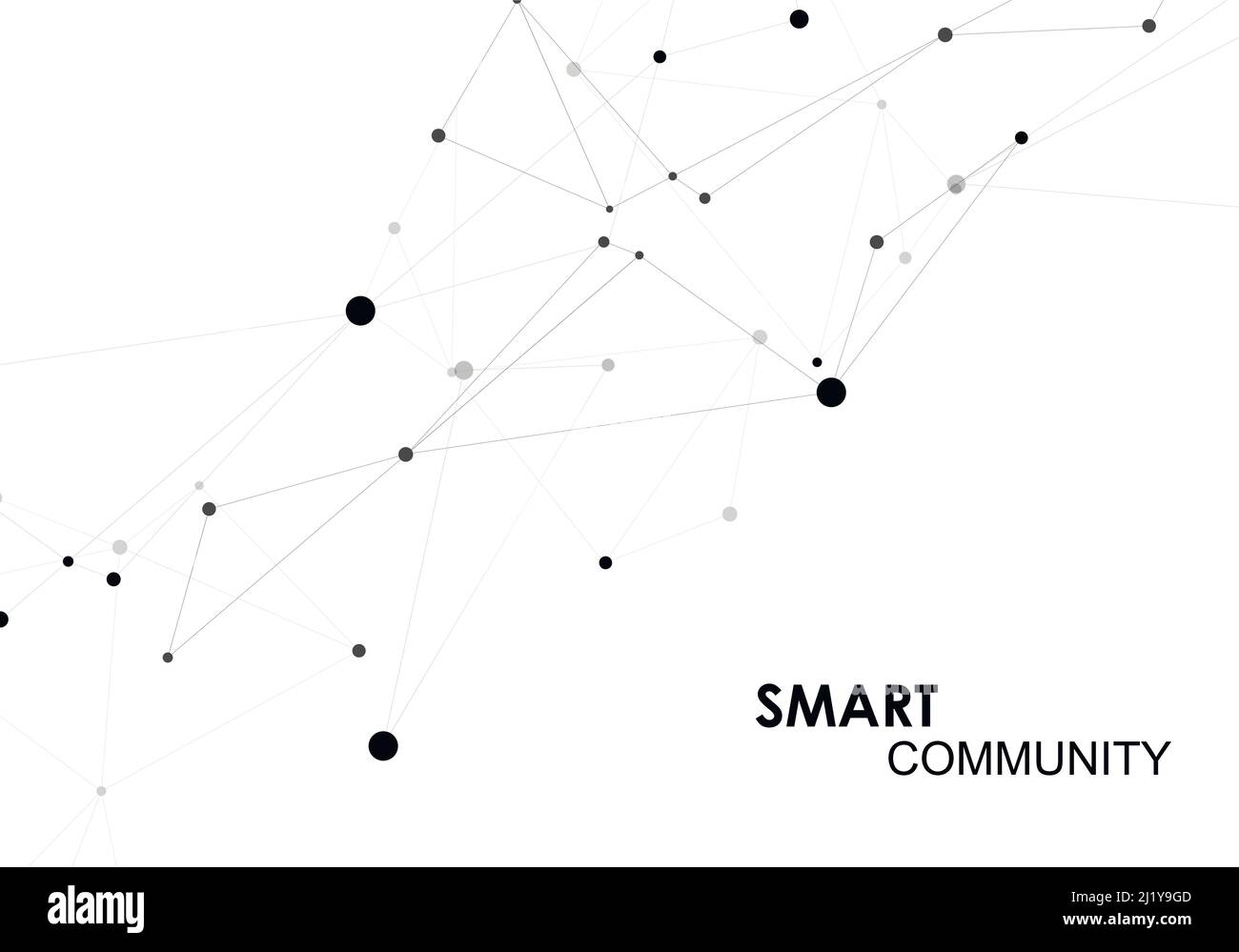 Struttura della connessione e background astratto della rete Illustrazione Vettoriale