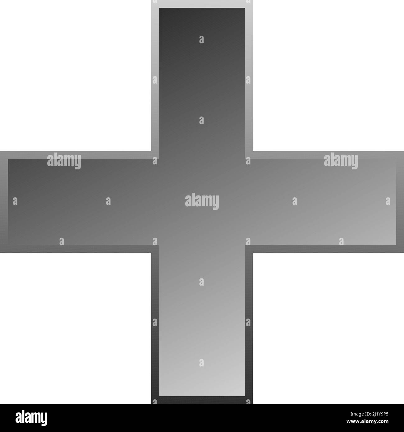 3d croce smussata come assistenza sanitaria, pronto soccorso, risposta di emergenza e come aiuto come simbolo generale. Ambulanza, paramedico, ospedale e clinica simbolo, icona - s Illustrazione Vettoriale