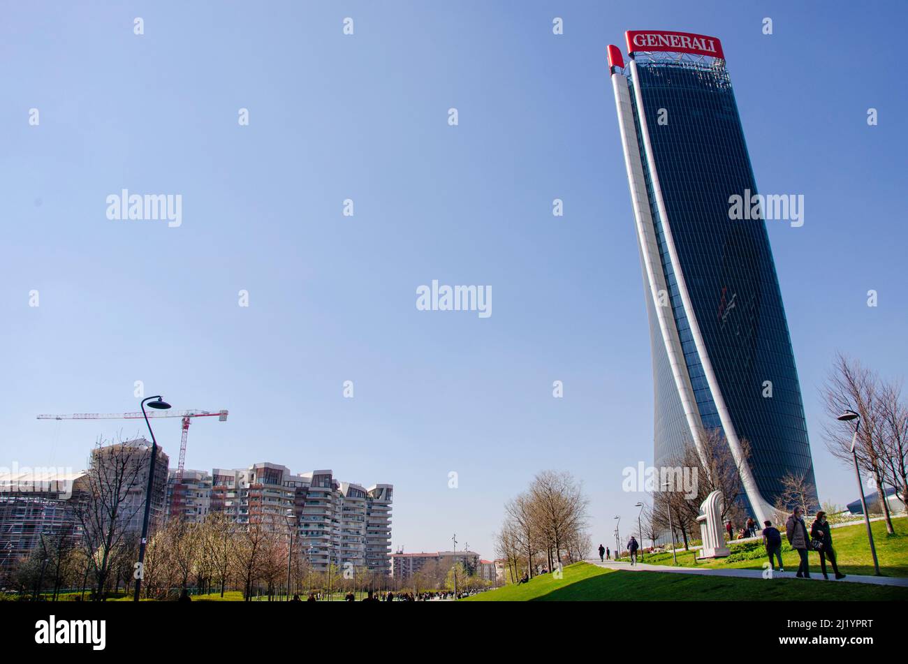 Torre generali, lo Storto, il Twisted è un grattacielo di Milano. Gennaio 23, 2018. Architetto Zaha Hadid. Foto Stock
