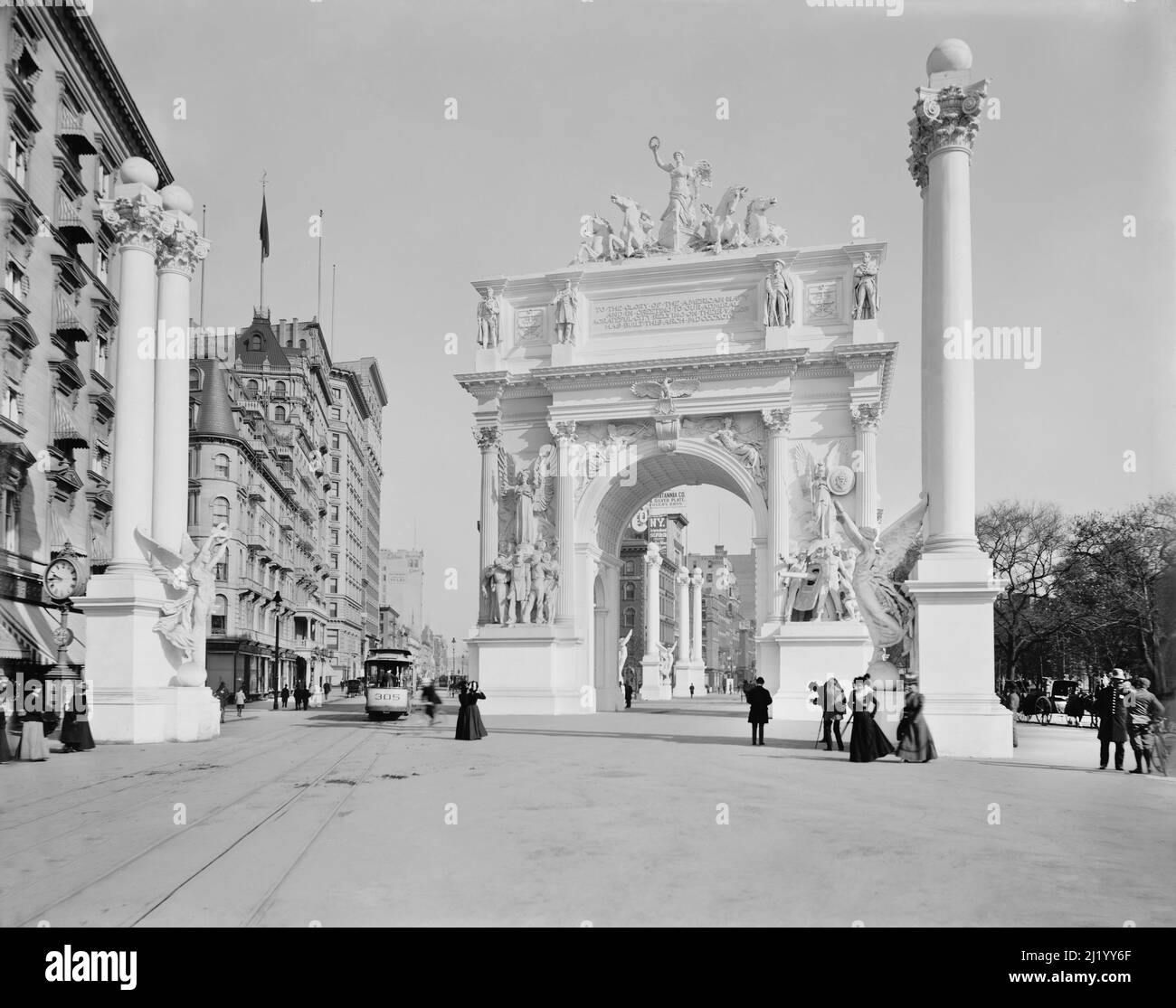 Dewey Arch, New York New York, Stati Uniti d'America, Detroit Publishing Company, 1900 Foto Stock