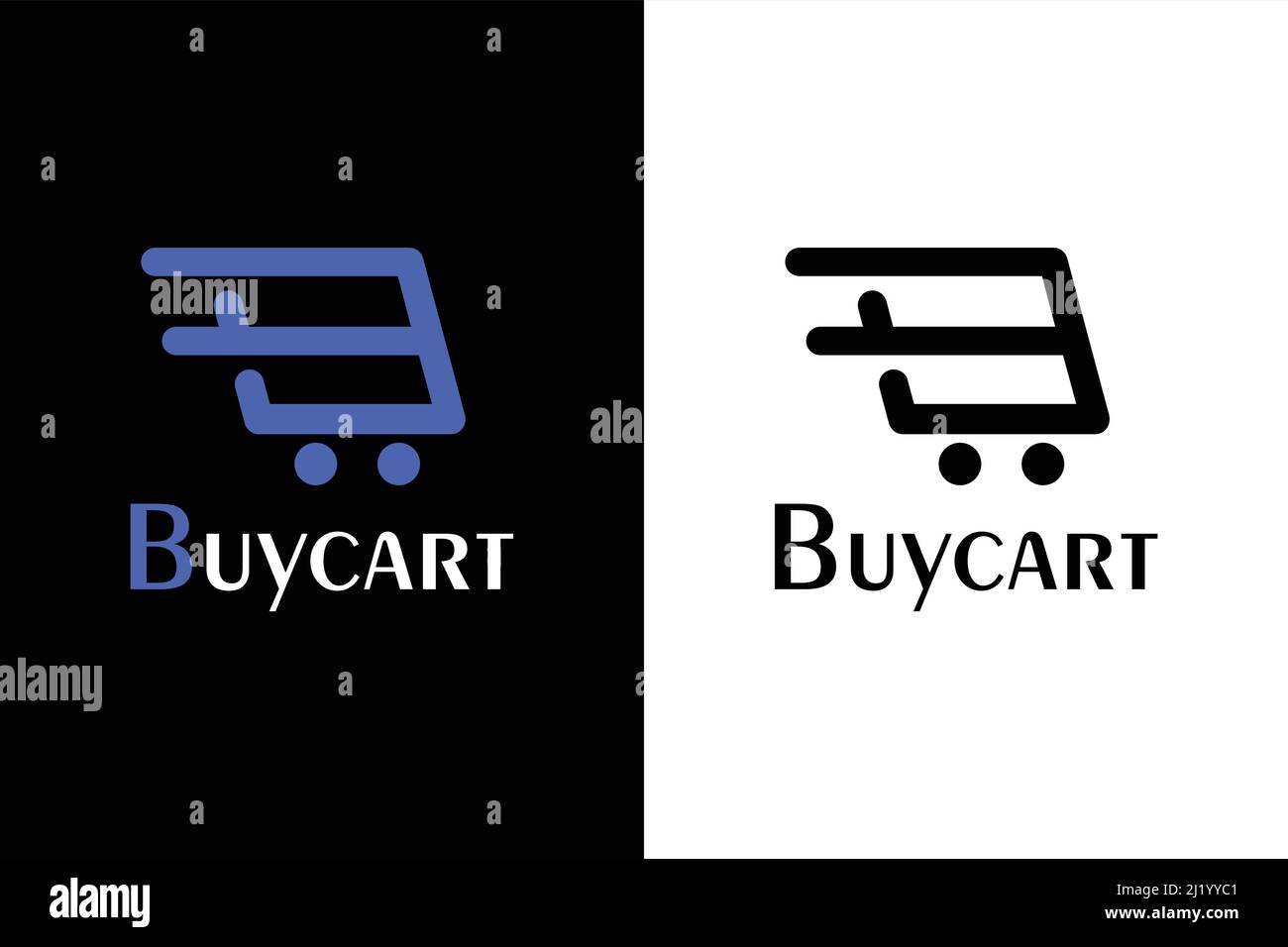 Logo del carrello con lettera B. Illustrazione Vettoriale