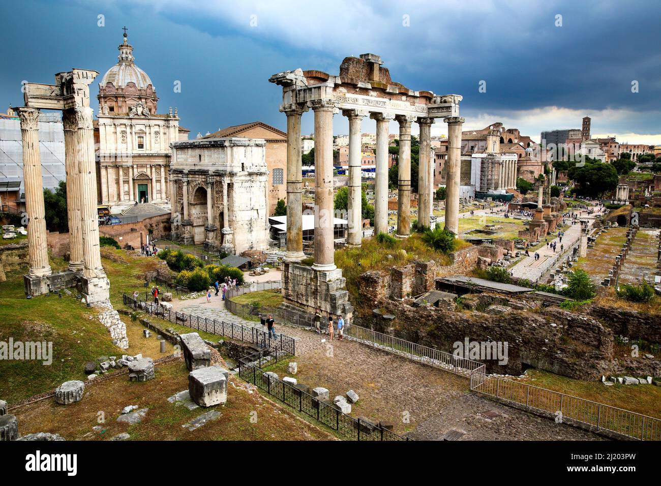 Italia. Roma. Il Foro Romano di Roma Foto Stock