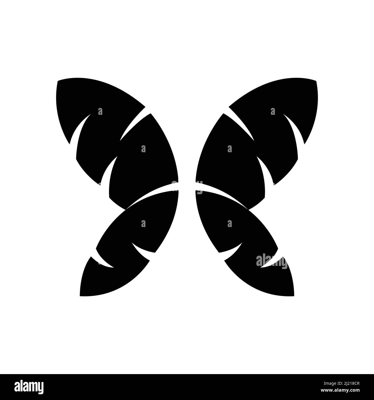 vettore di disegno con logo butterfly Illustrazione Vettoriale