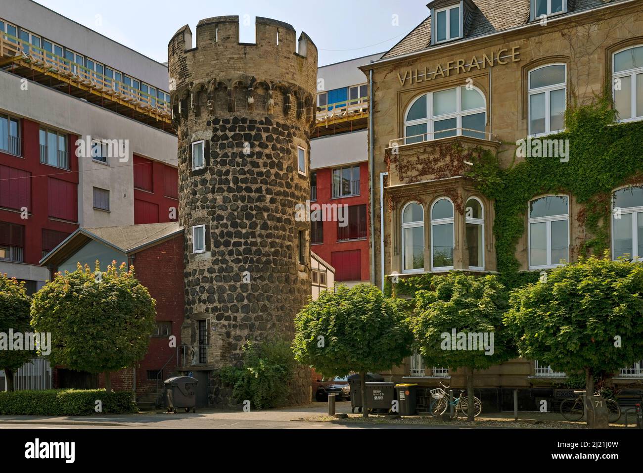 Torre di Kunibert, parte della vecchia cinta muraria della città, chiamata anche Wegschnapp , Germania, Renania Settentrionale-Vestfalia, Renania, Colonia Foto Stock