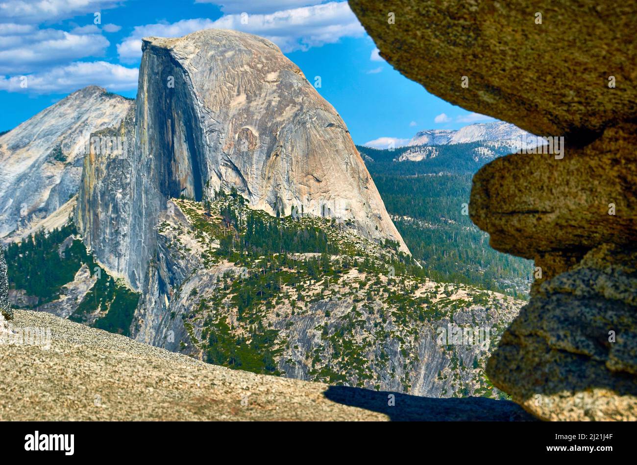 Half Dome, monolito di granito al Parco Nazionale di Yosemite, Stati Uniti, California, Parco Nazionale di Yosemite Foto Stock